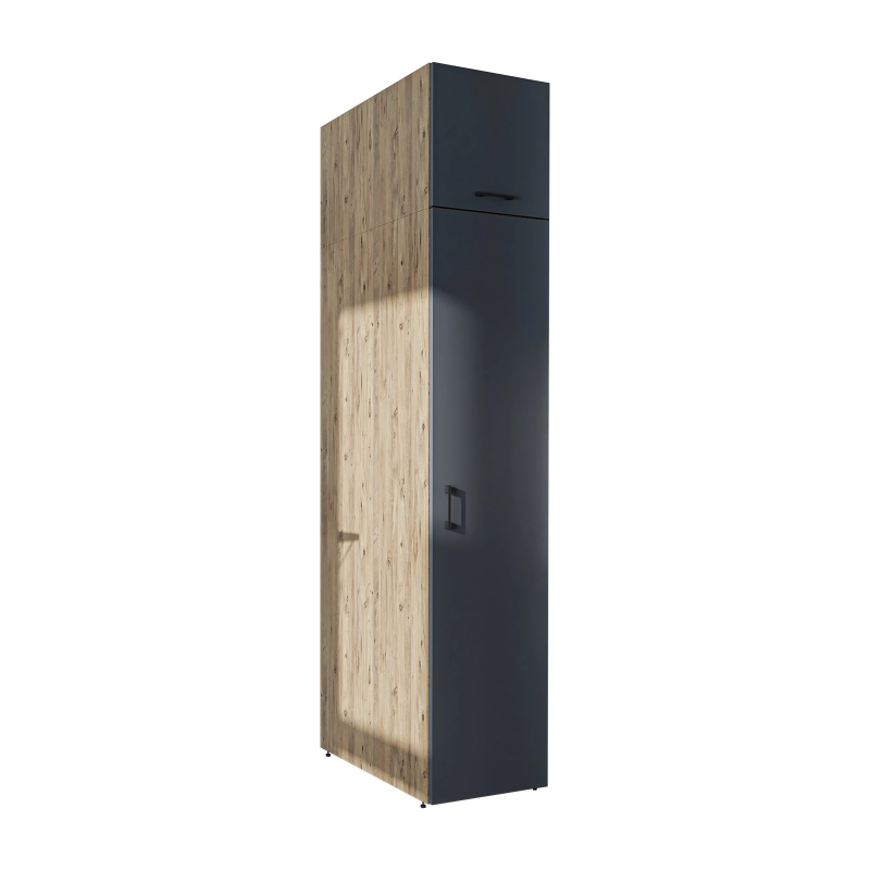 Colonna mobile armadio portascope lavanderia 45xH230 cm rovere antracite Shine