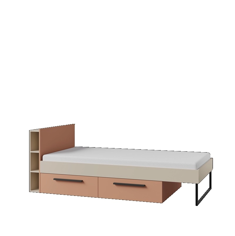 Cameretta completa ragazza moderna 315xH195 beige rosa Oslo