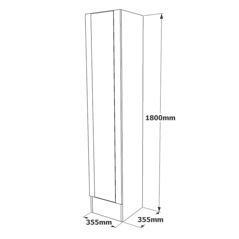 Mobile ingresso moderno industrial 126xH180 cm appendiabiti rovere nero Caius-D