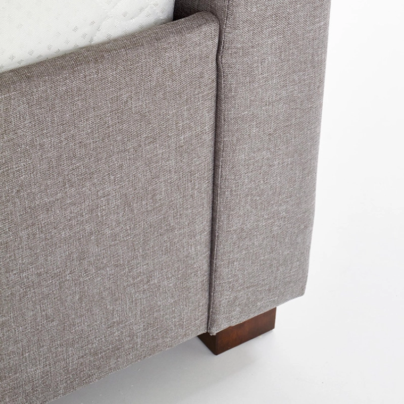 Letto matrimoniale contenitore 160x200 in tessuto grigio cassettoni Venezia