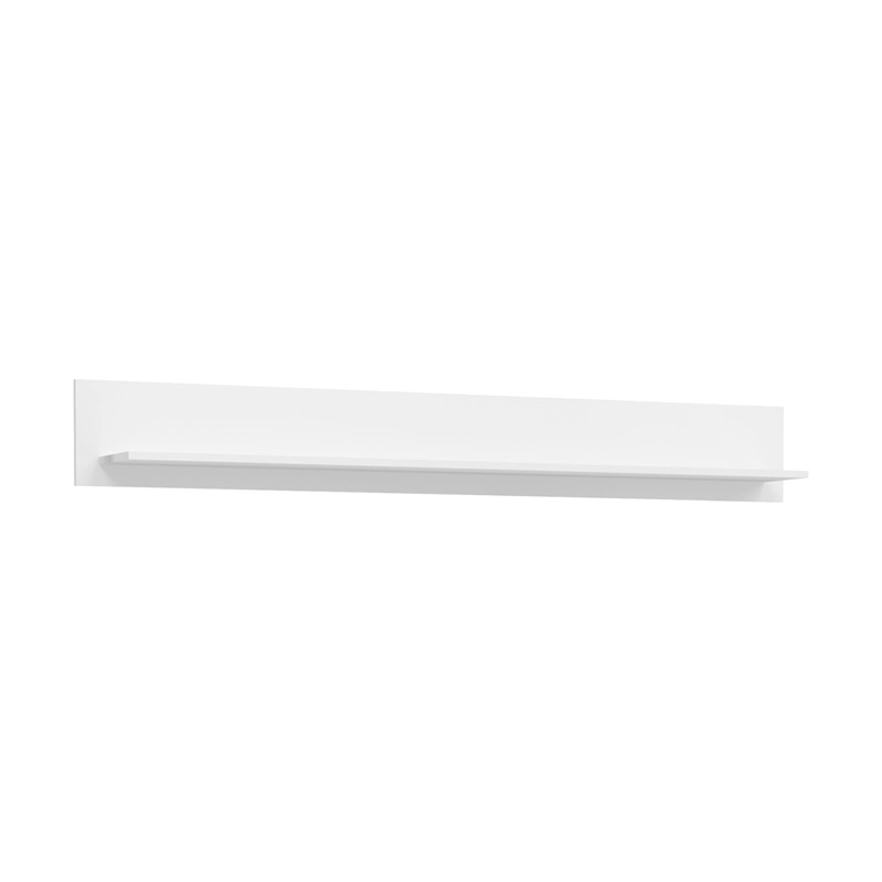 Mensola moderna soggiorno 170xH21 bianco lucido Parker