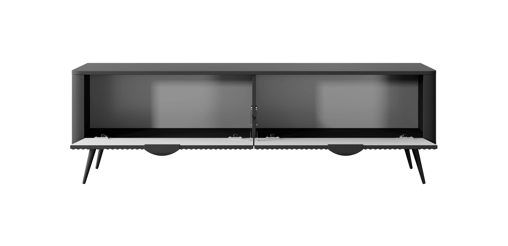 Mobile porta tv moderno design 163xH51 cm nero Clio