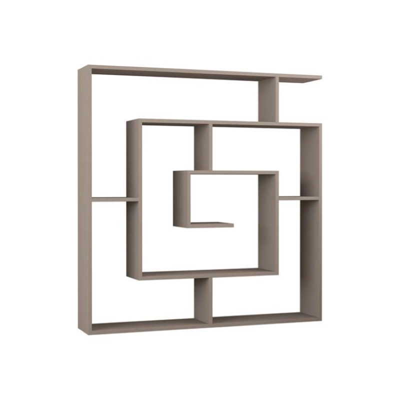 Libreria moderna design soggiorno 125xH129 tortora Maze