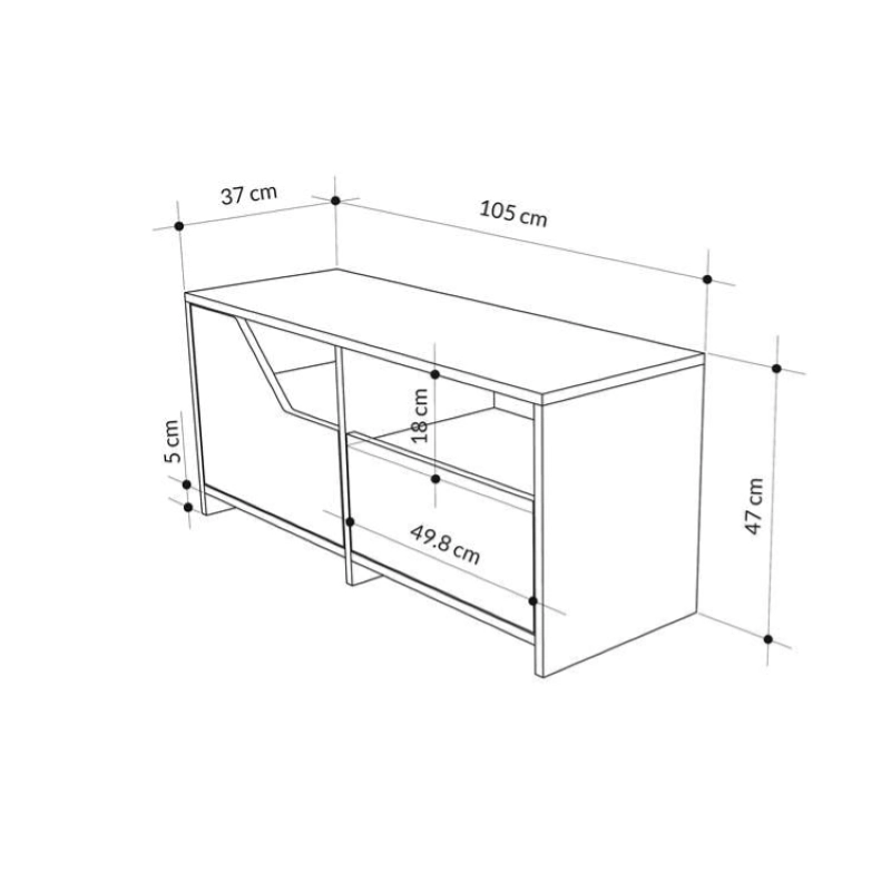 Cassapanca scarpiera moderna 105x47 cm ingresso ossido bianco 2 ante Vanille