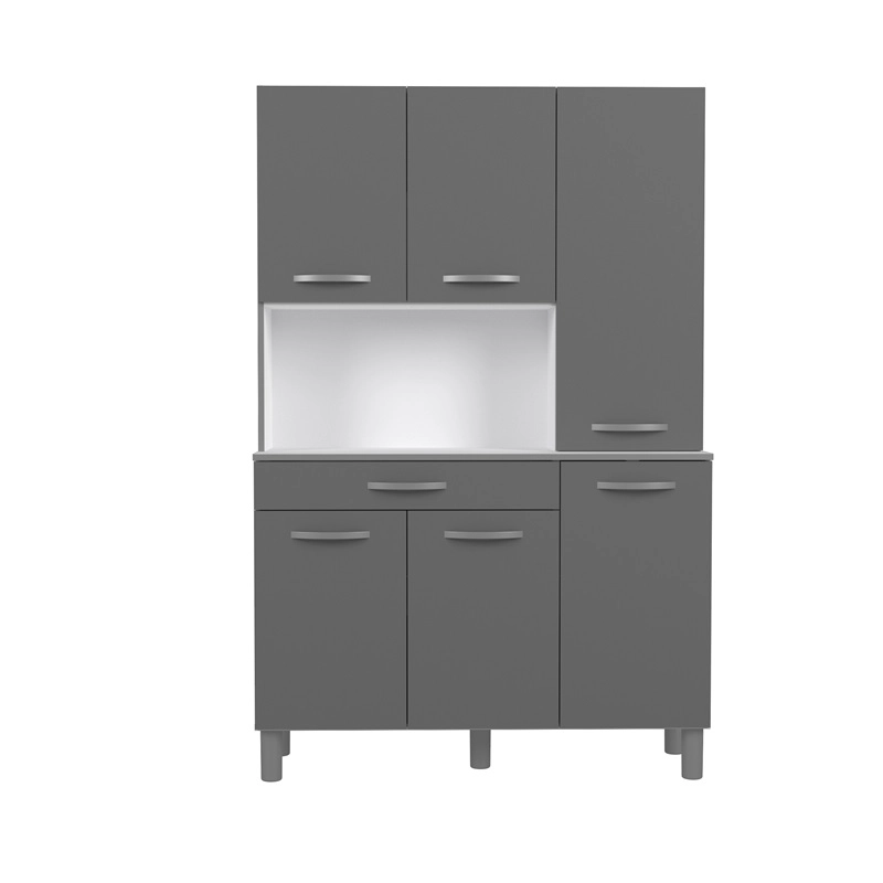 Mobile da cucina moderno dispensa multiuso 120xH185 cm grigio Comer