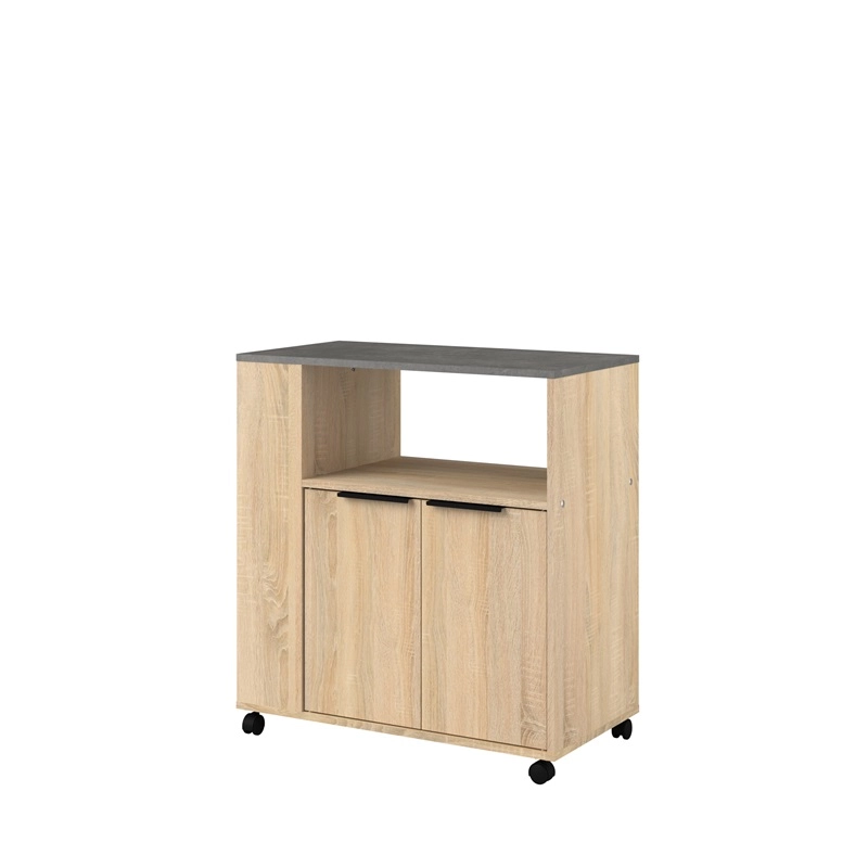 Mobile da cucina dispensa multiuso microonde 75xH80 cm rovere ossido Vinai