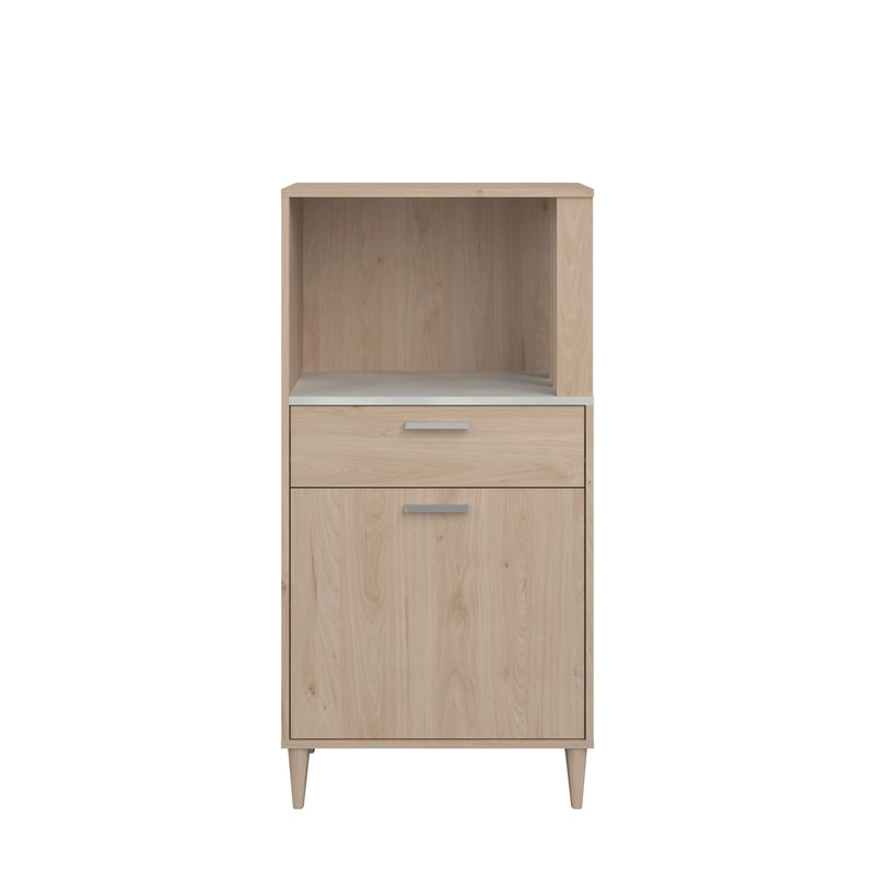 Mobile da cucina dispensa multiuso microonde 60xH120 cm rovere bianco Cooking