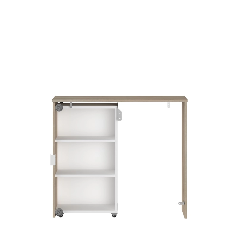 Cameretta completa bambini letto singolo comodino rovere bianco Fada-12