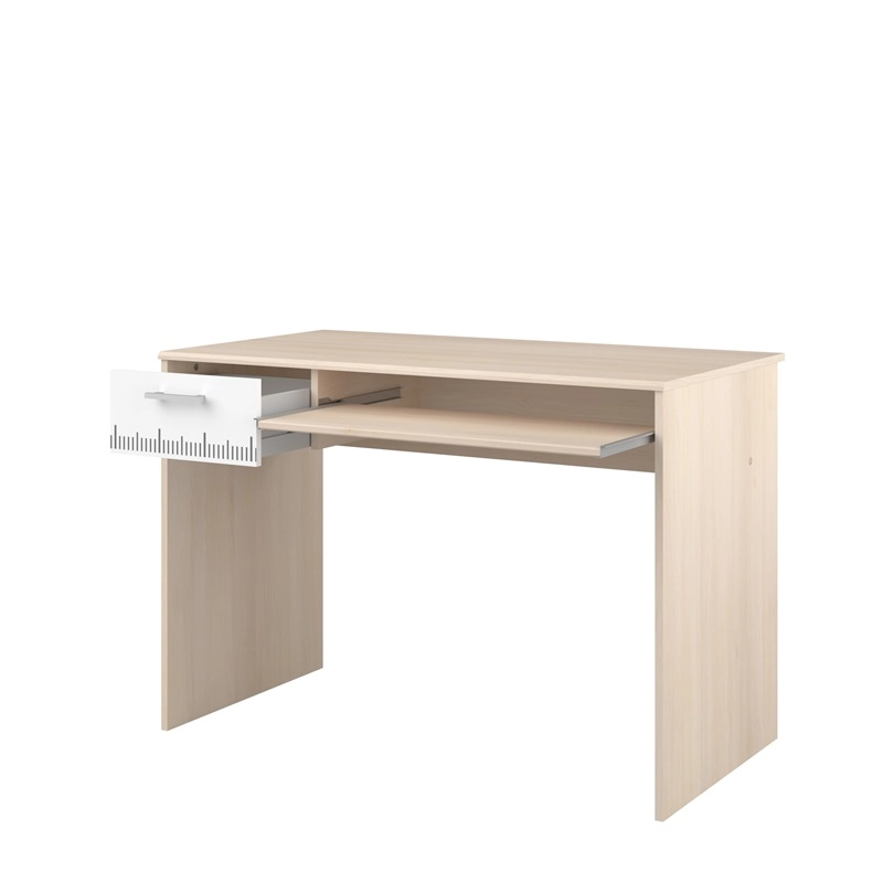 Scrivania moderna ragazzi 108xH75cm 1 cassetto rovere bianco Star