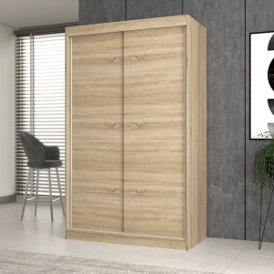 Armadio ante scorrevoli moderno 120xH200 cm rovere Quasar