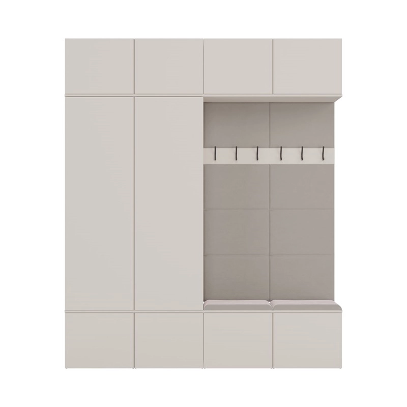 Mobile ingresso moderno 200xH238 cm cassapanca beige Berlino