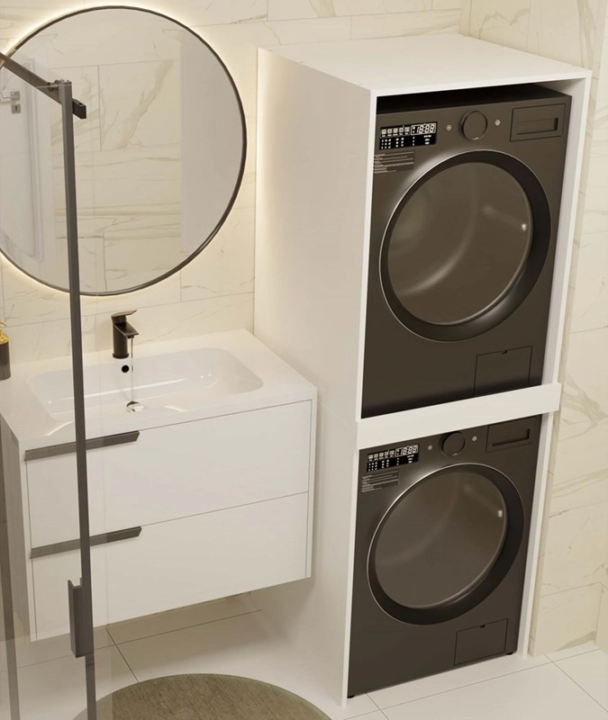 Mobile lavatrice asciugatrice colonna 64XH180 bianco Lopez